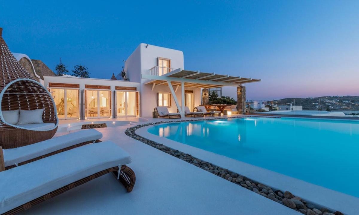 Luxury Ocean View Villa Mykonos Centre Mykonos Town Exterior foto